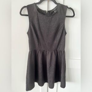 Black Embossed Mini Dress